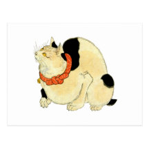 日本猫, 国芳 japanische Katze, Kuniyoshi, Ukiyo-e Postkarten