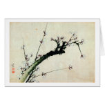 梅花, 北斎 Pflaume blüht, Hokusai, Ukiyo-e Karte