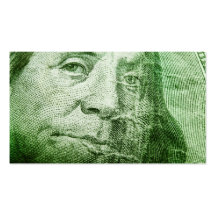 100 Dollarschein-Visitenkarte