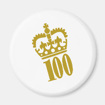 100. Geburtstag - Zahl - hundert Kühlschrankmagnet