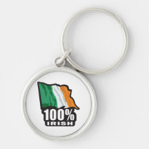 100% Iren/Flagge von Irland Schlüsselbänder
