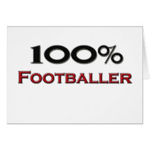 100 Prozent-Fußballspieler Grußkarten