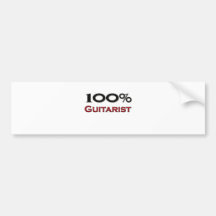 100 Prozent-Gitarrist Auto Aufkleber