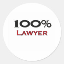 100 Prozent-Rechtsanwalt Aufkleber