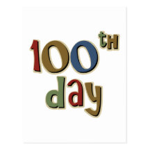 100th Tag Postkarte