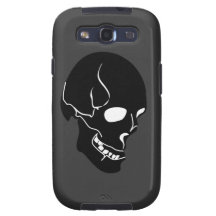 10262006 BLACK DEADLY EMO SKULL GRAPHIC LOGO ICON SAMSUNG GALAXY S3 CASES