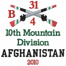 10. Gekreuztes Gewehr-Hemd des Bergdiv. Afghanista