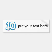 10-jähriger Geburtstag oder Jahrestag - addieren S Autosticker