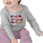 10 Liebe-Herz-Säuglings-langes Hülsen-T-Shirt