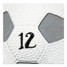 12. Geburtstags-Fußball-themenorientierte Einladun