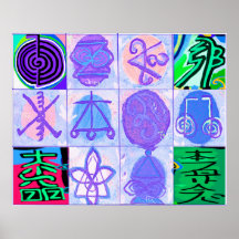 12 Reiki n Karuna Reiki Zeichen Posterdrucke