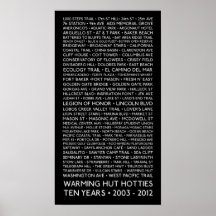 12 x 24" Plakat - 10 Jahre - Erwärmungs-Hütte Hott