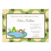 12x18 Baby-Frosch-Teich-Meerjungfrau-Baby-Duschen-