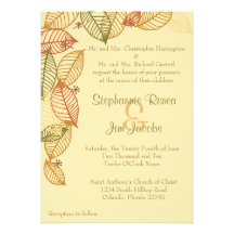12x18, das Einladungs-Herbst-Herbstlaub Wedding is
