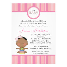 12x18 Girly afrikanische Baby-Mädchen-Baby-Duschen