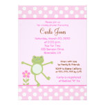 12x18 Rosa-Sprungs-Frosch-Mädchen-Baby-Duschen-Ein