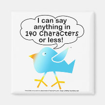 140 Charaktere tweeten Knopf Magnete