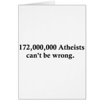 172.000.000 Atheisten Grußkarte