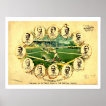 1895 Vereine nationale Baseball-Liga der Kapitän-1 Plakat