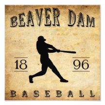 1896 Biber-Verdammungs-Wisconsin-Baseball Kunstphoto