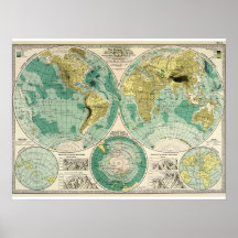 1897 Welts-Karte - antikes Tra Plakat
