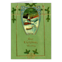 1912 beste Weihnachtswünsche Vintag Karten