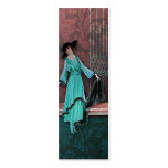 1913 Luxe: Vintage Mode im Aqua und in der Rose Visitenkartenvorlage