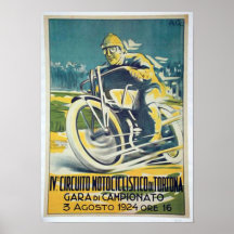 1924 Motorradlaufen Plakat