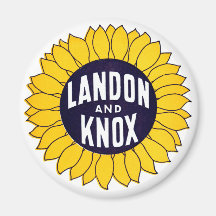 1936 wählen Sie Landon und Knox Kühlschrankmagnet
