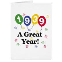 1939 ein großes Jahr-Geburtstag Grußkarte