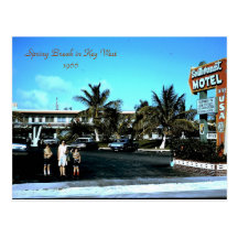 1966 südlichstes Motel Key West, Frühjahrsferien… Postkarten