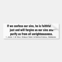 1 John-1:9 neue internationale Version Auto Sticker