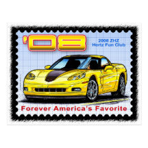 2008 ZHZ Hertz Spaß-Verein-Mietausgabe Korvette Postkarten
