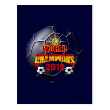 2010 Meister der Welt Spanien Postkarte