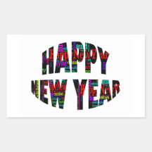 2012 guten Rutsch ins Neue Jahr-Wort-Collage Rechrteckaufkleber