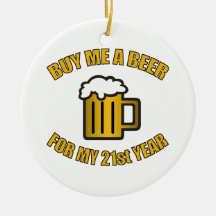 21. Geburtstags-lustiges Bier Ornament