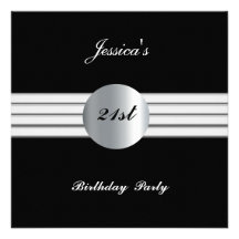21. Geburtstags-Party Einladungs-Schwarzes