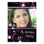 21. Geburtstags-Party-Foto-Einladungs-Karte
