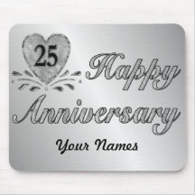 25. Jahrestag - Silber Mauspads