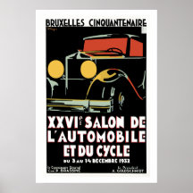 25. Salon DU Brüssels l'Automobile Posterdrucke