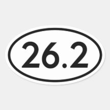 26,2 Ovaler Aufkleber