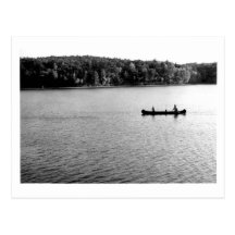 2 in einem Kanu Walden Teich 1971 Postkarten