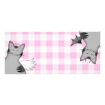 2 Seiten zu einer Katze, zu einer guten Miezekatze Individuelle Werbe Karte