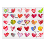 30 danke Valentinsgruß-Herz-Postkarte postkarten
