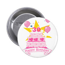 30 Jährig-Geburtstags-Kuchen Button