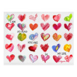 30 SO FROHE Valentinsgruß-Herz-Postkarte postkarten