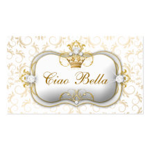 311 goldene weiße Ciao-Bella erahnen Visitenkartenvorlagen