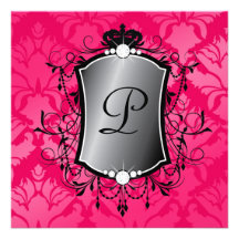311 Ooh La-La-Rosa-Damast fabelhafte 40 Einladungskarte