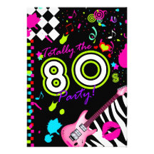 311-Totally das 80er Party Personalisierte Ankündigungskarte