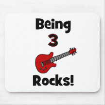 3 Felsen sein! Mit Gitarre Rockstar Rocker Mauspads